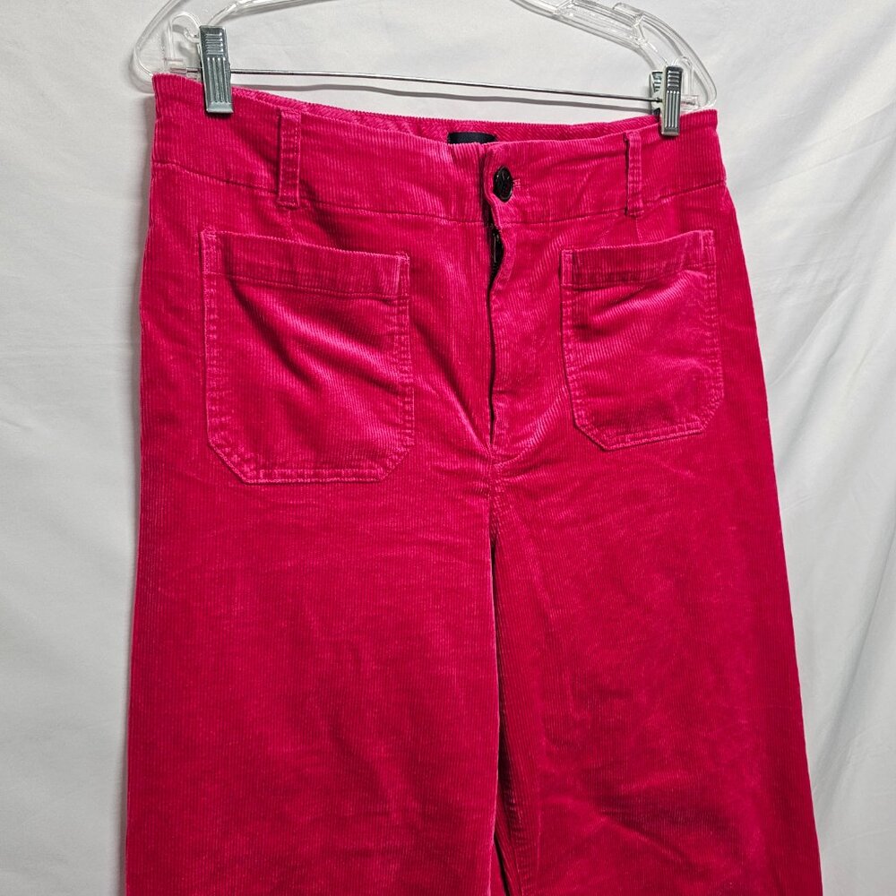 Maeve Raspberry Cropped Wide-Leg Pants - Picture 3 of 15